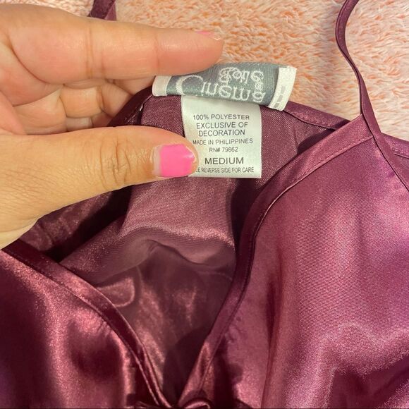 Romantic Burgundy Nightgown  - Picture 9 of 11